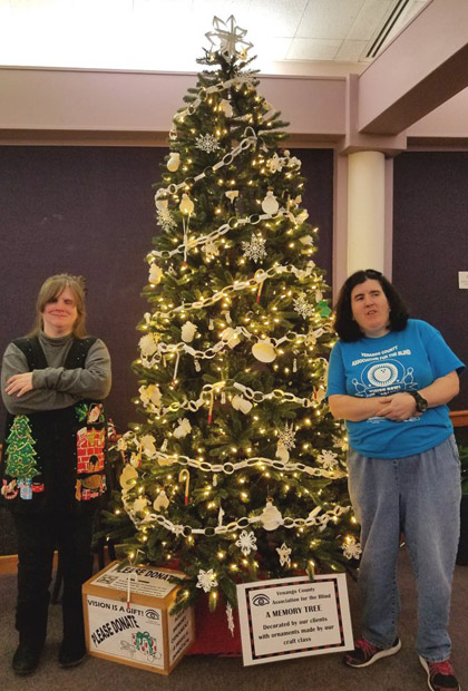 Trimming the Barrow Civic Theatre Christmas Tree